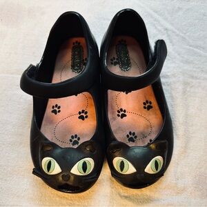 Mini Melissa black cat shoes